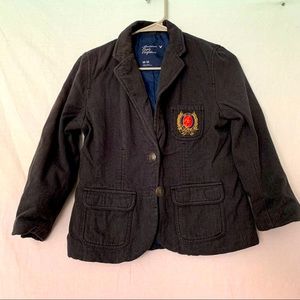 Cropped sleeve blazer